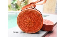 circle full leather sling bags large size handmade